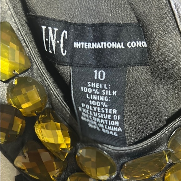 INC International Concepts Black and White Sleeveless Halter Maxi Dress - Picture 2 of 5